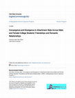 Research paper thumbnail of Convergence and Divergence in Attachment Style across Male and Female College Students' Friendships and Romantic Relationships