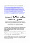 Research paper thumbnail of Leonardo da Vinci and the Vitruvian (?) Man. (In English).