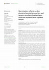 Research paper thumbnail of Germination effects on the physicochemical properties and sensory profiles of velvet bean (Mucuna pruriens) and soybean tempe