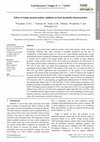 Research paper thumbnail of Effect of tempe protein isolates addition on beef meatballs characteristics