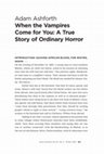 Research paper thumbnail of When the Vampires come for you: a true story of ordinary horror from Malawi