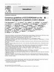 Research paper thumbnail of Consensus guidelines of ECCO/ESPGHAN on the medical management of pediatric Crohn's disease