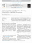 Research paper thumbnail of Minimizing hair dispersal: Is this an opportunity for improvement in health care–acquired infection prevention?