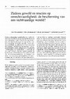 Research paper thumbnail of Zinloos geweld en reacties op onrechtvaardigheid: de bescherming van een rechtvaardige wereld?