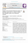 Research paper thumbnail of Analysis of the potential behavioral impact of methanol when used as a solvent: Dataset from zebrafish (Danio rerio) behavioral research