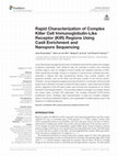 Research paper thumbnail of Rapid Characterization of Complex Killer Cell Immunoglobulin-Like Receptor (KIR) Regions Using Cas9 Enrichment and Nanopore Sequencing