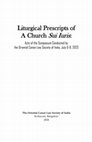 Research paper thumbnail of LITURGICAL PRESCRIPTS OF A CHURCH SUI IURIS