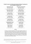 Research paper thumbnail of Parallel Corpora for bi-Directional Statistical Machine Translation for Seven Ethiopian Language Pairs