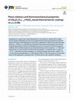 Research paper thumbnail of Phase relations and thermomechanical properties of (Gd2Zr2O7)1−x(YbSZ)x based thermal barrier coatings (0 ≤ x ≤ 0.98)