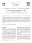 Research paper thumbnail of Cation diffusion in La1−xSrxFeO3−δ, x=0 and 0.1 measured by SIMS