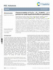 Research paper thumbnail of Chemical stability of Ca<sub>3</sub>Co<sub>4−x</sub>O<sub>9+δ</sub>/CaMnO<sub>3−δ</sub> p–n junction for oxide-based thermoelectric generators