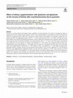 Research paper thumbnail of Effects of dietary supplementation with glutamine and glutamate on the recovery of bitches after ovariohysterectomy due to pyometra