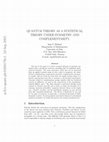 Research paper thumbnail of Quantum theory as a statistical theory under symmetry and complementarity