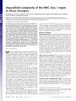 Research paper thumbnail of Unparalleled complexity of the MHC class I region in rhesus macaques