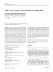 Research paper thumbnail of “This is not an Apple”–Yeast Mutualism in Codling Moth