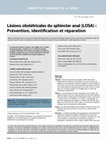 Research paper thumbnail of Lésions obstétricales du sphincter anal (LOSA): Prévention, identification et réparation