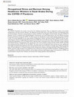 Research paper thumbnail of Occupational Stress and Burnout Among Healthcare Workers in Saudi Arabia During the COVID-19 Pandemic