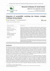 Research paper thumbnail of Integration of sustainability marketing into business strategies: Challenges during adoption