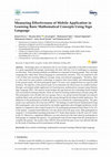 Research paper thumbnail of Measuring Effectiveness of Mobile Application in Learning Basic Mathematical Concepts Using Sign Language