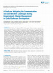 Research paper thumbnail of A Study on Mitigating the Communication and Coordination Challenges During Requirements Change Management in Global Software Development