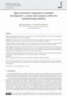 Research paper thumbnail of Open innovation integration to product development: a sector level analysis within the manufacturing industry