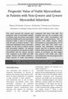 Research paper thumbnail of Prognostic Value of Viable Myocardium in Patients with Non-Q-wave and Q-wave Myocardial Infarction