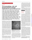 Research paper thumbnail of The geomorphology, color, and thermal properties of Ryugu: Implications for parent-body processes