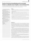 Research paper thumbnail of Practice of exclusive breastfeeding and its associated factors in a suburban area in Angola: a cross-sectional study