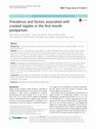 Research paper thumbnail of Prevalence and factors associated with cracked nipples in the first month postpartum