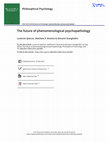 Research paper thumbnail of Spencer, L., Broome, M. R., & Stanghellini, G. (2024). The Future of Phenomenological Psychopathology. Philosophical Psychology, 1–16. https://doi.org/10.1080/09515089.2024.2403881