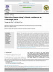 Research paper thumbnail of Valorising Ikseon-dong's Hanok residence as a heritage place