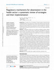 Research paper thumbnail of Regulatory mechanisms for absenteeism in the health sector: a systematic review of strategies and their implementation