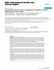 Research paper thumbnail of Community referral in home management of malaria in western Uganda: a case series study