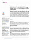 Research paper thumbnail of Understanding child disability: Factors associated with child disability at the Iganga-Mayuge Health and Demographic Surveillance Site in Uganda