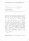 Research paper thumbnail of Responsabilidad patrimonial de las Administraciones publicas por danos causados en situaciones de emergencia