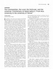 Research paper thumbnail of The Cosmopolitan, the Local, the Particular, and the Universal: Commentary on Nahal Naficy's “From Rice University to the University of Tehran”