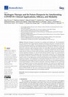 Research paper thumbnail of Hydrogen Therapy and Its Future Prospects for Ameliorating COVID-19: Clinical Applications, Efficacy, and Modality