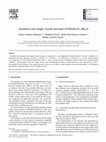 Research paper thumbnail of Synthesis and single crystal structure of HSmP2O7.4H2O