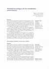 Research paper thumbnail of Afinidad tecnológica de los estudiantes universitarios