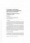 Research paper thumbnail of Les ontologies comme support à l'interaction et à la personnalisation dans un processus décisionnel. Exploitation de la sémantique pour favoriser l'automatisation cognitive