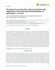 Research paper thumbnail of Strategies for production, characterization and application of protein-based biostimulants in agriculture: A review