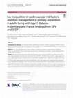 Research paper thumbnail of Sex inequalities in cardiovascular risk factors and their management in primary prevention in adults living with type 1 diabetes in Germany and France: findings from DPV and SFDT1