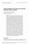 Research paper thumbnail of Liquid air filtration and continuous monitoring: Customized indoor air quality