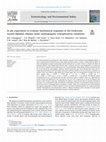 Research paper thumbnail of In situ experiment to evaluate biochemical responses in the freshwater mussel Diplodon chilensis under anthropogenic eutrophication conditions