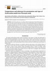 Research paper thumbnail of Temperatures and substrates for germination and vigor of &lt;i&gt;Erythroxylum pauferrense&lt;/i&gt; Plowman seeds