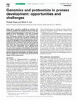 Research paper thumbnail of Genomics and proteomics in process development: opportunities and challenges