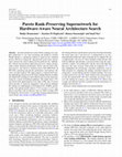 Research paper thumbnail of Pareto Rank-Preserving Supernetwork for Hardware-Aware Neural Architecture Search