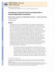 Research paper thumbnail of Contributions of executive function and spatial skills to preschool mathematics achievement