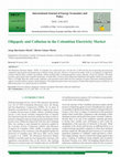 Research paper thumbnail of Oligopoly and Collusion in the Colombian Electricity Market