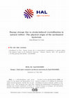 Research paper thumbnail of Energy storage due to strain-induced crystallization in natural rubber: The physical origin of the mechanical hysteresis